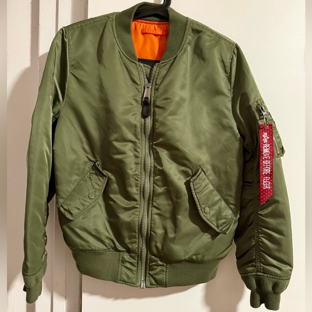 AVAILABLE IN JUNE Alpha Industries Green Bomber Jacket
